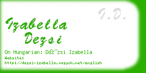 izabella dezsi business card